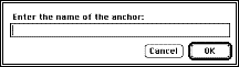 Anchor extension
dialog box
